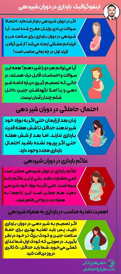 اینفوگرافیک بارداری در دوران شیردهی
